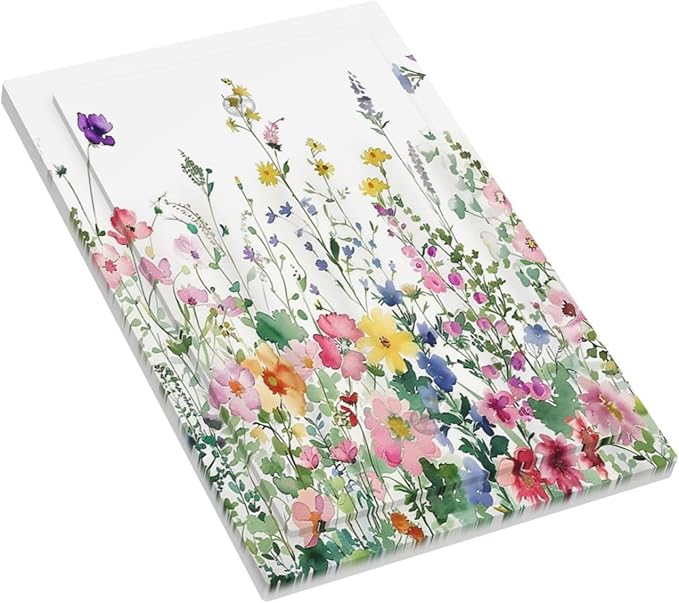 Light Switch Cover Plate Boho Colorful Flowers Plant Rustic Wildflower 1 Gang No Device Blank Electrical Wall Plates Faceplate Decorative Switch Plate for Bed Room Bathroom Decor