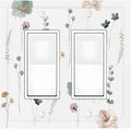 Decorative Outlet Covers Watercolor Floral Botanical Flowers 2 Gang Double Gfci Rocker Electrical Wall Panels Light Switch Cover Plate For Living Room Bed Room Decor