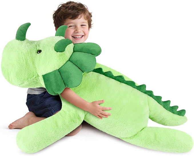 SuzziPals 43 inch Giant Triceratops Plush, Lifelike Giant Dinosaur Stuffed Animal for Stress Relief & Companion, Extra Soft Big Stuffed Animals, Jumbo Dinosaur Plush Toys Gifts for Kids Adults