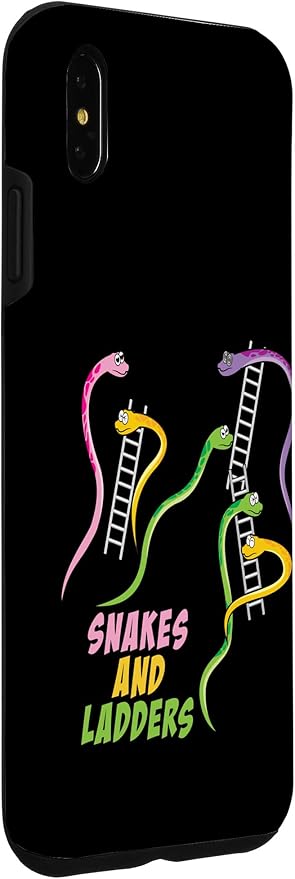 iPhone XS Max Snakes and Ladders Humor Board Game Gamer Womens Men Kids Case