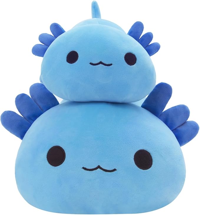 Axolotl Plush Toy, Cute Blue Axolotl Plush Pillow for Kids, 20’’ Kawaii Stuffed Animal Salamander Soft Plushies for Girls Girlfriend