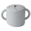 mushie Silicone Snack Cup | Spill Proof Food Container for Toddler and Baby (Stone)