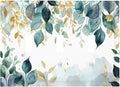 Boho Goldgreen Leaf Botanical Eucalyptus Leaves Decorative Switch Plates 3 Gang Wall Plate Triple Toggle Light Switch Cover Faceplate Electrical Wall Panels for Bedroom Living Room Decor