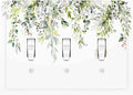 Decorative Switch Plates Green Eucalyptus Leaves Floral Wildflower 3 Gang Wall Plate Triple Toggle Light Switch Cover Faceplate Electrical Wall Panels For Bed Room Living Room Decor