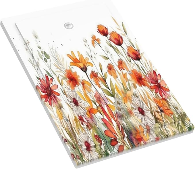 Watercolor Wild Flower Floral Daisy Plant Light Switch Cover Plate 1 Gang No Device Blank Electrical Wall Plates Faceplate Decorative Switch Plate for Bedroom Living Room Decor
