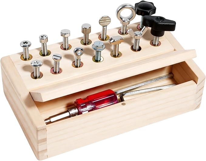 INIFEIDALA Kids Tool Set,Montessori Educational Toys for 3 4 5 Year Old,Montessori Screwdriver Board Set,Sensory Preschool Learning for Toddler Travel,Fine Motor Skills - STEM Toys