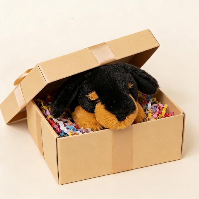 PEACH CAT Dachshund Dog Stuffed Animal Cute Plushies Small Puppy Plush Toys Birthday Gifts for Kids
