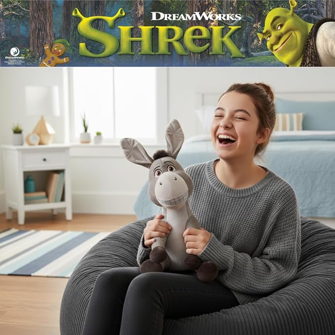 Franco Shrek Donkey Cuddle Pillow Buddy, Kids Bedding Super Soft Plush, (Officially Licensed Product) by Franco Collectibles