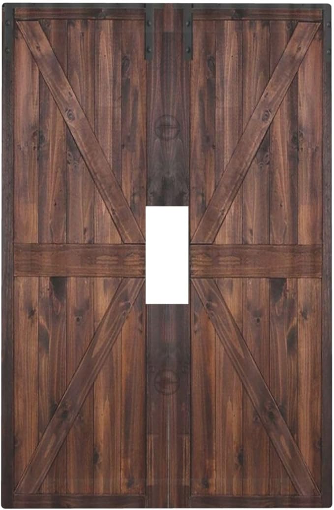 Rustic Barn Doors Vintage Brown Wood Plank Print Decorative Light Switch Cover 1 Gang Single Toggle Device Electrical Faceplate Switchplates Decorator Outlet Wall Plate for Farmhouse Home Decor