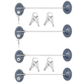 Hotop 4 Pack Cabinet Locks with Keys Mini Fridge Refrigerator Locks for Kids Toddlers Self Adhesive Child and Baby Proofing Safety for Deep Freezer Drawers Doors Latch(Gray)