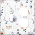 Wildflowers Plant Leaves Floral Berry Wallplates 1 Toggle 1 Duplex Switch Plate Electrical GFCI Faceplate Decorative Light Switch Covers for Bed Room Living Room Decor