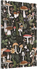 Funny Cute Vintage Gothic Black Boho Mushroom Decorative 1 Gang No Device Blank Wall Plate Plant Leaf Fungus Oversize Electric Unused Receptacle Decorator/Gfci Light Outlets/Switches Face Plate Cover