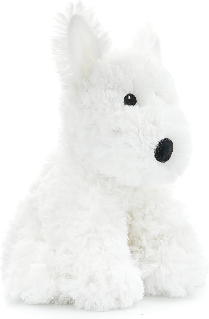 WEIGEDU West Highland White Terrier Dog White Westie Puppy Stuffed Animals Plush Toys for Kids Girls Boys Baby Birthday Bedtime Gift, 12 inches
