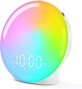 Wake Up Light Sunrise Alarm Clock for Bedroom, 17 Nightlights, Sound Machine with 5W Bluetooth Speaker, 25 Soothing Sounds, SleepTimer, Dual Alarms, FM Radio, Ideal Gift for Baby, Kids, Adults, Senior