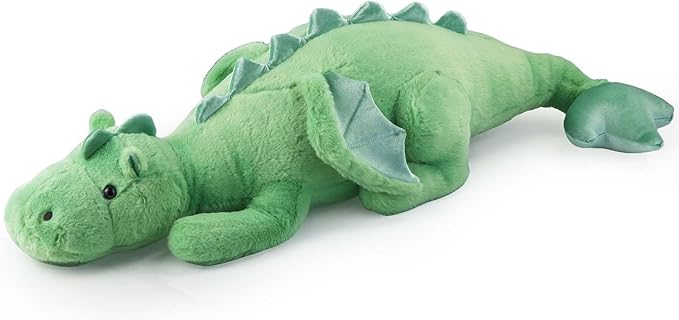 2026 Giant Weighted Stuffed Animal 10Lbs 35.4", Heavy Soft Dragon Plush Toy, Green Weighted Dragon Stuffed Animal for Kids and Adults, for Comfort and Relaxation