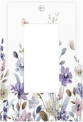 Purple Watercolor Flower Floral Butterfly Decorative Outlet Covers 1 Gang Single Rocker Light Switch Cover Plate Wall Plates GFCI Faceplate for Bedroom Living Room Decor