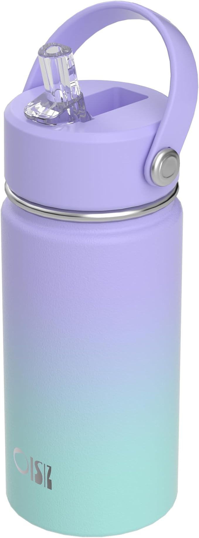 OISIZ Kids Water Bottle with Straw Lid 14oz, Vacuum Insulated 316 Stainless Steel Water Bottles for Kids for School, Leakproof Water Bottle, BPA Free and Keep Cold for 24 Hours