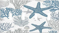 Blue Starfish Nautical Beach Conch Coastal Coral Shell Light Switch Covers Quad Toggle Electrical Faceplate 4 Gang Wall Plate Decorative Switch Plates For Kids Room Bathroom Decor