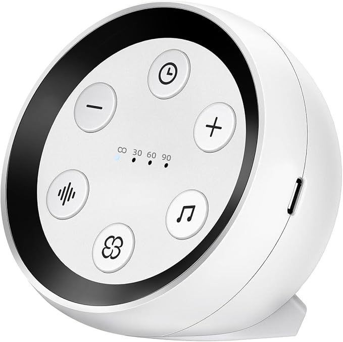 Battery Sound Machine Small White Noise Machine for Baby Kids Adult with 32 Volume Levels 32 Soothing Sounds Sleep Brown Noise Machine with 4 Timer & Memory for Travel Office Privacy