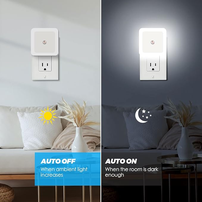 Sujeet Night Light, Night Lights Plug into Wall 8-Pack, Nightlight Plug in Night Light, Dusk to Dawn Night Lamp Led (Soft White)