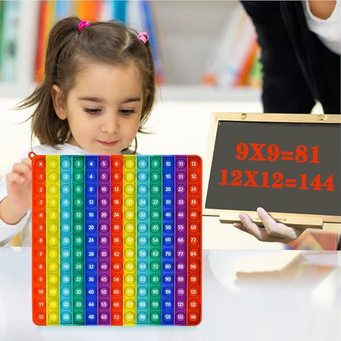 AK-SHIP Multiplication Game Table Bubble Toys Relieve Stress and Anxiety Multiplication Flash Cards 3rd Grade ducation Various Teaching Operations (Multiplication Table 12*12)