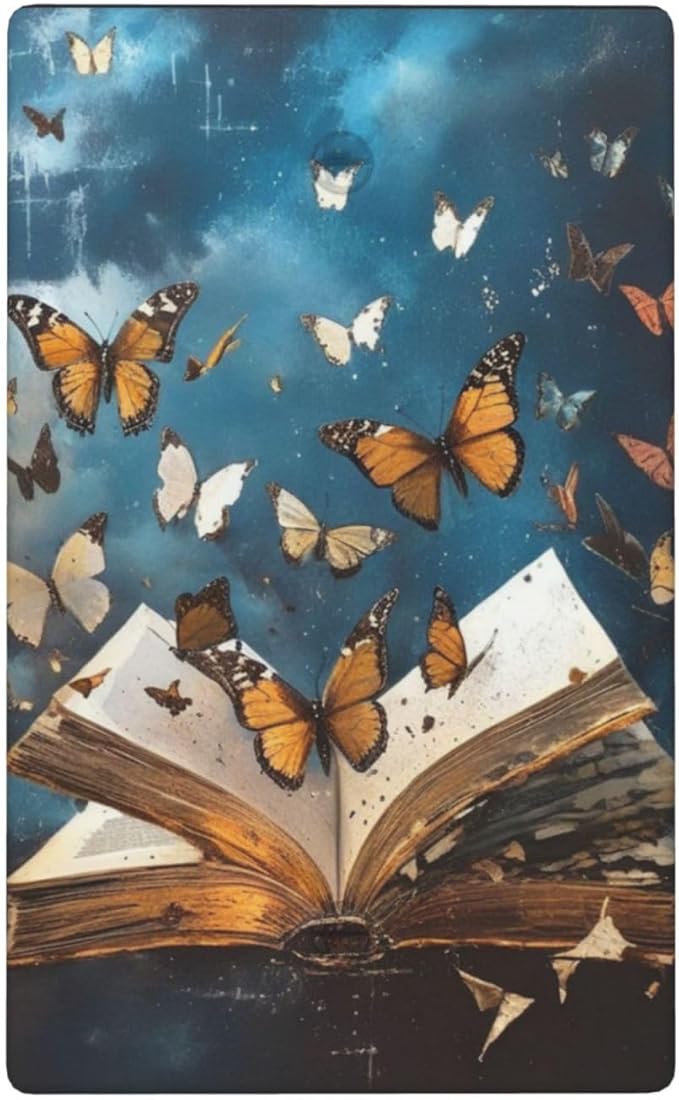 Decorative Art Light Switch Covers Butterflies from the Book 1 Gang No Device Blank Switchplate Electrical Faceplate for Home Decor