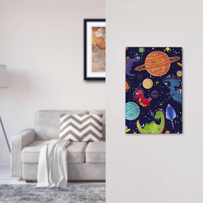 Galaxy Starry Astronaut Dinosaur 1 Gang No Device Wall Plate Decorative Blank Light Switch Cover Switchplate Electrical Faceplate for Bathroom Home Bedroom Art Decor