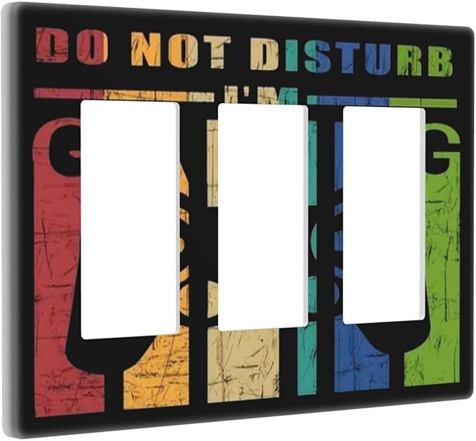 Game Videos Gaming Playing 3 Gang Triple Rocker/Decora Light Switch Wall Plate Cover Decorative Electrical Faceplate Switchplate for Bathroom Living Room Decor