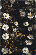 White Black Daisy Wildflower Modern Chrysanthemum Light Switch Cover Plate 1 Gang No Device Blank Electrical Wall Plates Faceplate Decorative Switch Plate Covers for Bedroom Farmhouse Decor