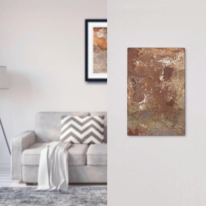 Light Switch Cover Plate Shabby Old Aged Rusty Antique Brass Metal 1 Gang No Device Blank Electrical Wall Plates Faceplate Decorative Switch Plate For Farmhouse Cabin Decor