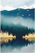 Mountains Landscape Lake Bird Reflection Light Switch Cover Plate 1 Gang No Device Blank Electrical Wall Plates Faceplate Decorative Switch Plate Covers for Bedroom Living Room Decor