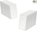 ZEFTV 20 Pack Mid-Size Toggle Light Switch Wall Plates 1-Gang Switch Electrical Cover Plate Unbreakable Thermoplastic Faceplate, Classic Beaded Relief Design, White