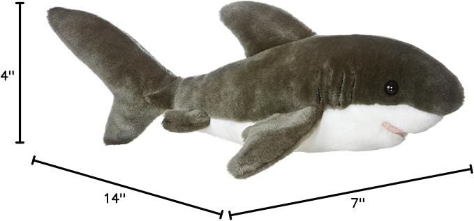 Aurora® Adorable Flopsie™ Tiburon Stuffed Animal - Used to Create Imaginative Play Adventures - Perfect for Birthdays, Kids and Adults, All Ages - Gray 14 Inches