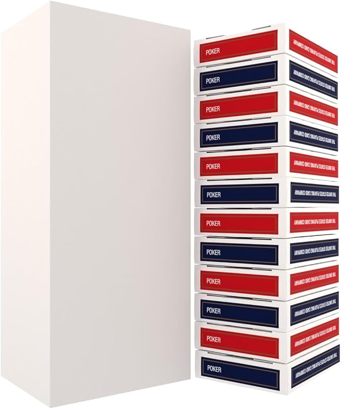 Bicycle Rider Back Standard Index Playing Cards, 12 Pack Bulk Set, Classic Poker Size Decks of Cards for Poker, Blackjack, Rummy, and Family Card Games, Red & Blue Backs