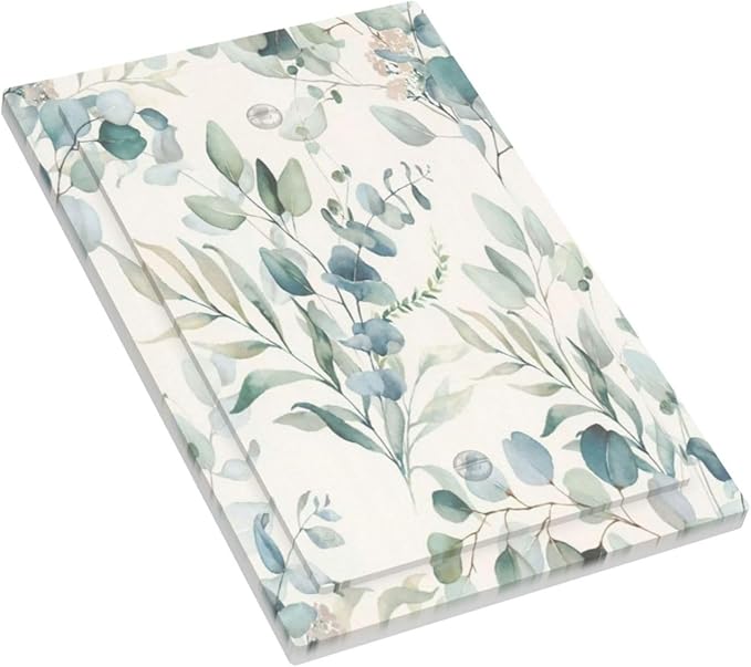 Boho Green White Eucalyptus Leaf Floral Light Switch Cover Plate 1 Gang No Device Blank Electrical Wall Plates Faceplate Decorative Switch Plate Covers for Farmhouse Living Room Decor