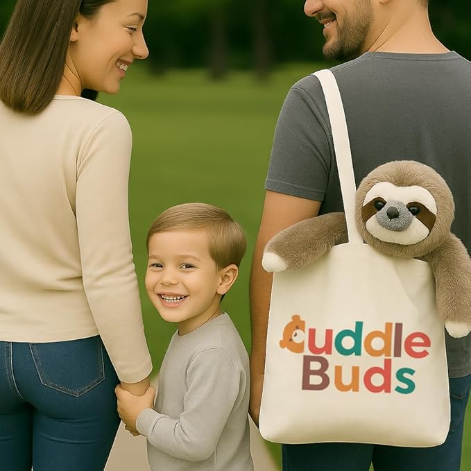 Cuddle Buds 5lbs Weighted Sloth Stuffed Animal for Sensory Needs, 20'' Sloth Plush Large, Weighted Stuffed Animals for Adults, Soft Plush Toy Gift for Kids and Adults, Giant Plushies