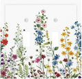 Decorative Light Switch Cover Plate Colorful Wildflowers Plants Flowers on White Background 2 Gang Switch Plate Covers Double Toggle Wall Plates Electrical Faceplate for Bathroom Home Decor