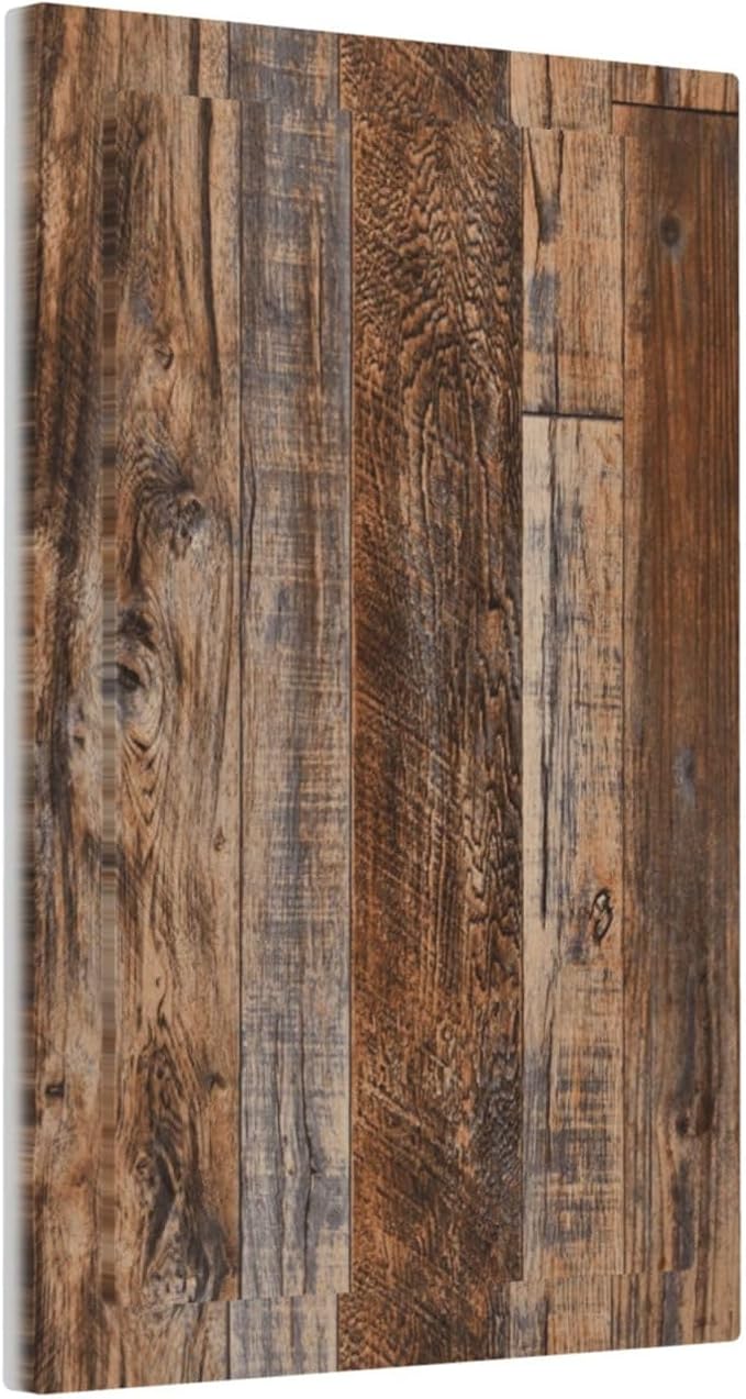Vintage Board Rustic Brown Wood Texture Light Switch Cover Plate 1 Gang No Device Blank Electrical Wall Plates Faceplate Decorative Switch Plate Covers for Farmhouse Home Decor