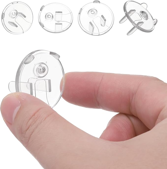 MECCANIXITY 12 Pack Outlet Covers Proofing, Plug Covers Easy Installation Electric Plug Protectors Safety Socket Cover Plugs Protector Transparent