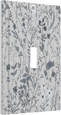 Boho Wild Flowers Farm Floral 1 Gang Light Switch Cover Decorative Single Toggle Wall Plate Electrical Switchplate Switchcovers Home Decor for Living Room Bedroom Decorate