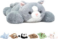 Niuniu Daddy 20" | 3.3 Pound Weighted Cat Stuffed Animals for Kids, Weighted Cat Plush Toy for Toddler Teens Adults, Large Grey Kitty Plushies Pillow with Soft Fur for Present Christmas Birthday
