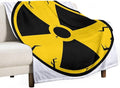 60 x 80 Inches Flannel Throw Blanket Lonizing Radiation Sign Radioactive Contamination Warning Birthday Present for Men Women Winter Holiday Soft Blankets for Bedding Sofa