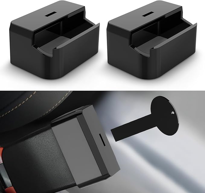 2Pack Car Seat Belt Lock Cover - Prevent Kids or Special Groups from Unbuckle Seat Belts (Universal Fit)