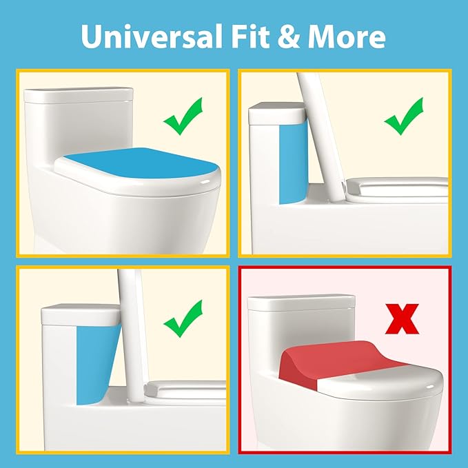 4our Kiddies Baby Toilet Lock for Child Safety, Baby Proof Toilet Seat Lock with Extra Pallet Fit for Most Standard Toilet, Easy Intallation Toilet Lid Lock with Extra 3M Adhesive (1 Pack)