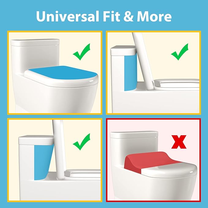 4our Kiddies Baby Toilet Lock for Child Safety, Baby Proof Toilet Seat Lock with Extra Pallet Fit for Most Standard Toilet, Easy Intallation Toilet Lid Lock with Extra 3M Adhesive (2 Pack)