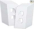 Bates- Screwless Duplex Wall Plate, 12 Pack, White, Screwless Wall Plate Cover, Electric Outlet Cover