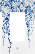 Blue Eucalyptus Leaves Floral Vine Flower Decorative Outlet Covers 1 Gang Single Rocker Light Switch Cover Plate Wall Plates GFCI Faceplate for Bedroom Living Room Decor