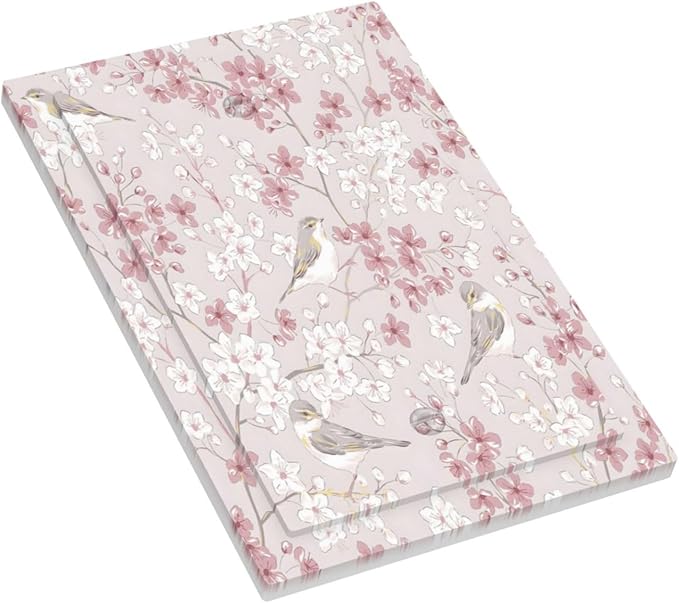 Pink Sakura Cherry Blossom Vintage Bird Floral Flower Light Switch Cover Plate 1 Gang No Device Blank Electrical Wall Plates Faceplate Decorative Switch Plate Covers for Bedroom Living Room Decor