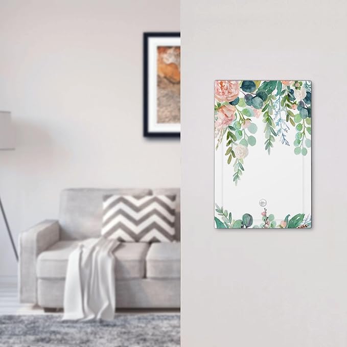Green Eucalyptus Leaves Floral Watercolor Flower Light Switch Cover Plate 1 Gang No Device Blank Electrical Wall Plates Faceplate Decorative Switch Plate for Bed Room Living Room Decor