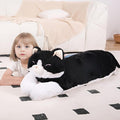 40'' Giant Cat Plush Stuffed Animal, Jumbo Black Cat Long Body Pillow Plush Toy, Large Soft Fluffy Kitty Cat Plushies Gift for Kids Boys Girls, Birthday